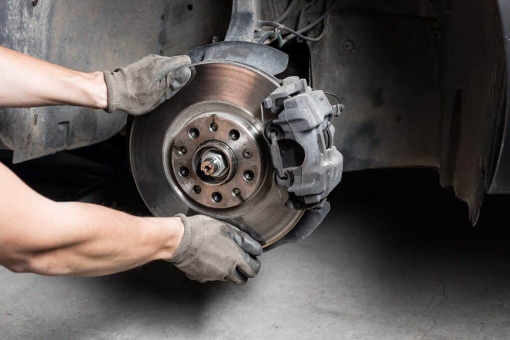 Mechanic disc installation concept.